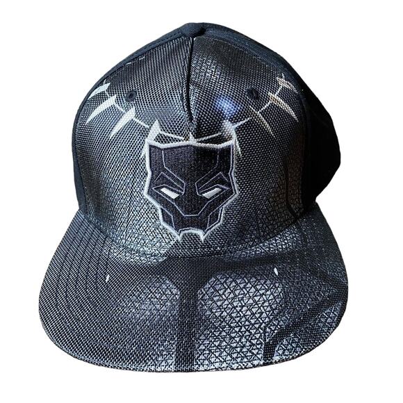 Marvel Black Panther Snapback Cap Adjustable One Size Fits Most Movie Logo Hat - Picture 1 of 8